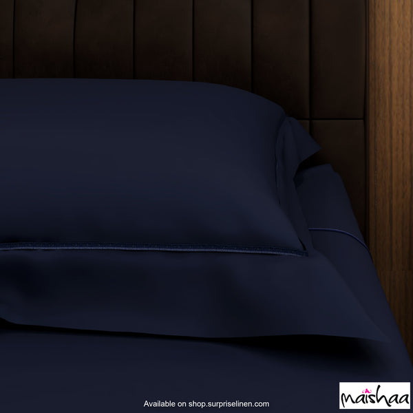 Maishaa - Pure Life Collection Bed Sheet Set (Navy Blue)