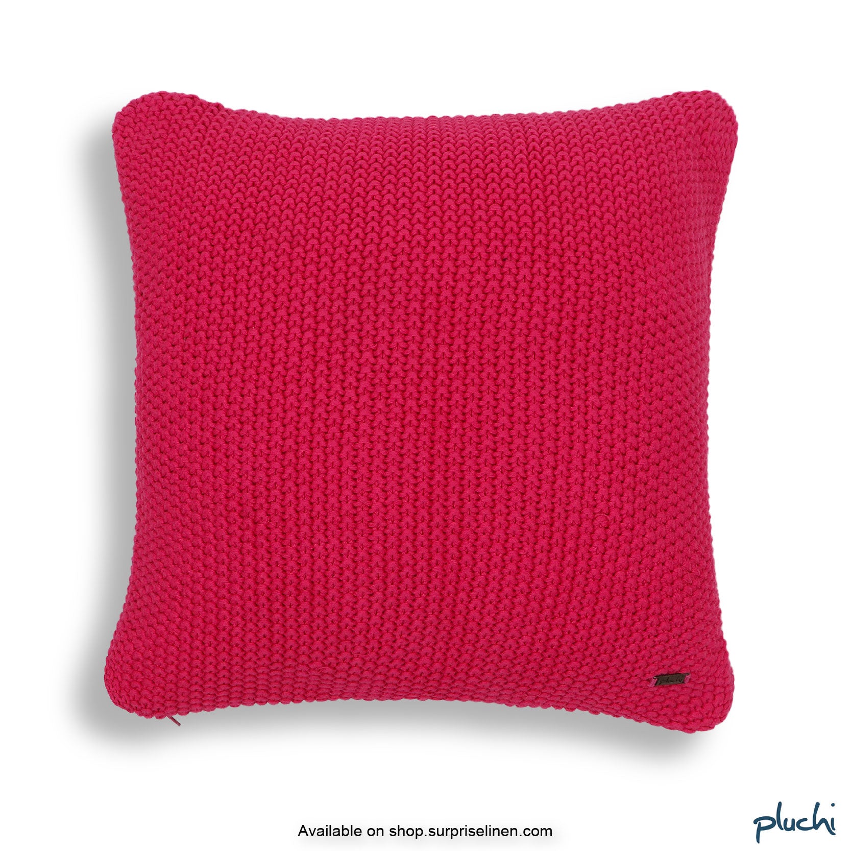 Pluchi - Knit & Purl Knitted Cushion Cover (Fuschia)