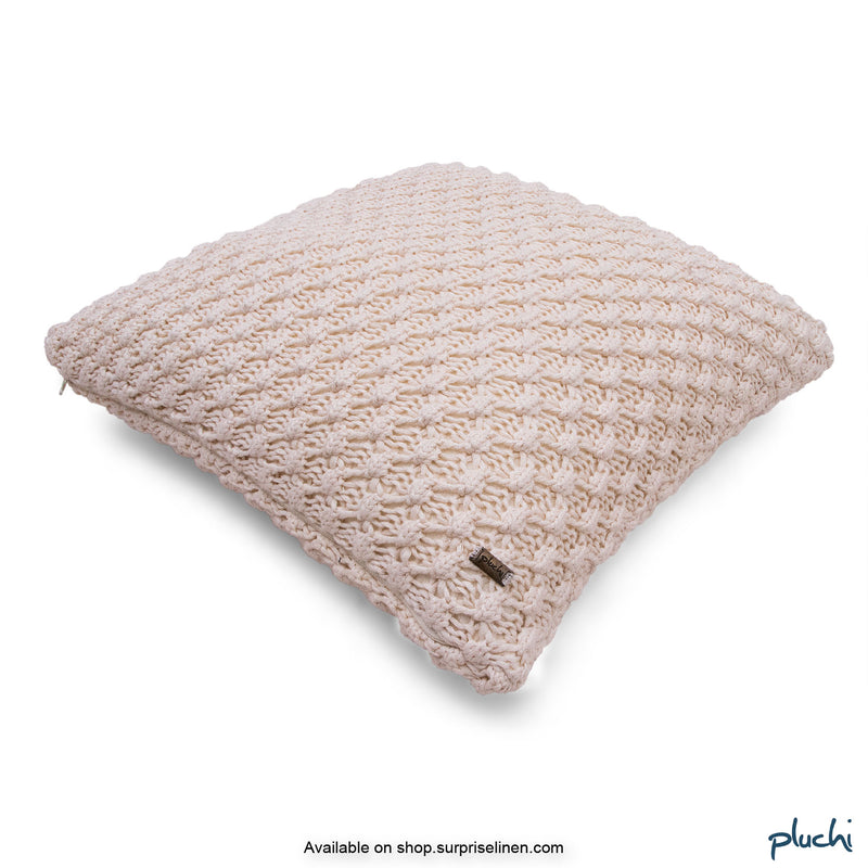 Pluchi - Popcorn Knitted Cushion Cover (Cream)