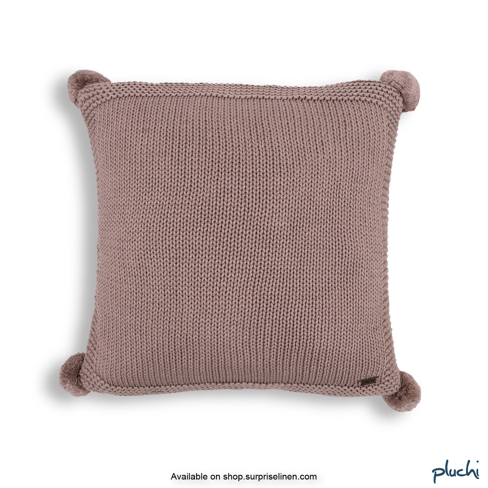 Pluchi - Chunky Knit Knitted Cushion Cover (Stone)