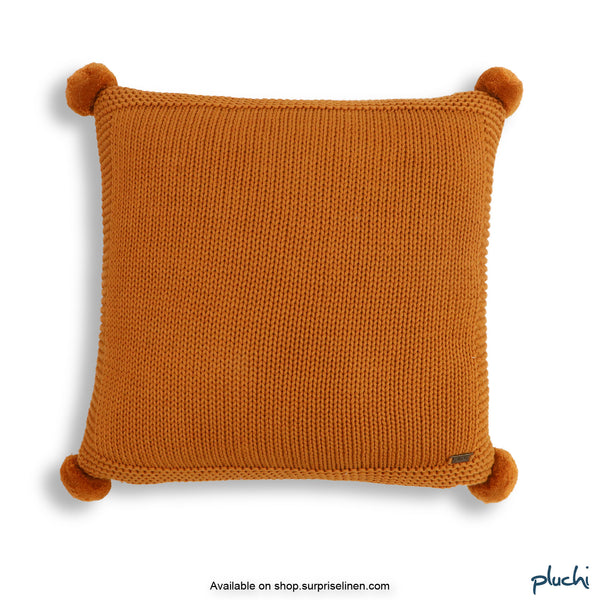 Pluchi - Chunky Knit Knitted Cushion Cover (Mustard)