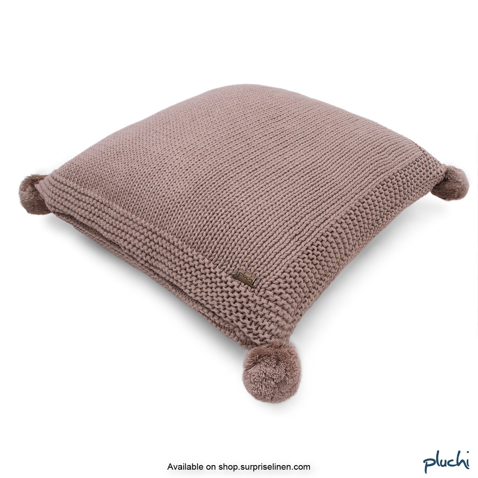 Pluchi - Chunky Knit Knitted Cushion Cover (Stone)