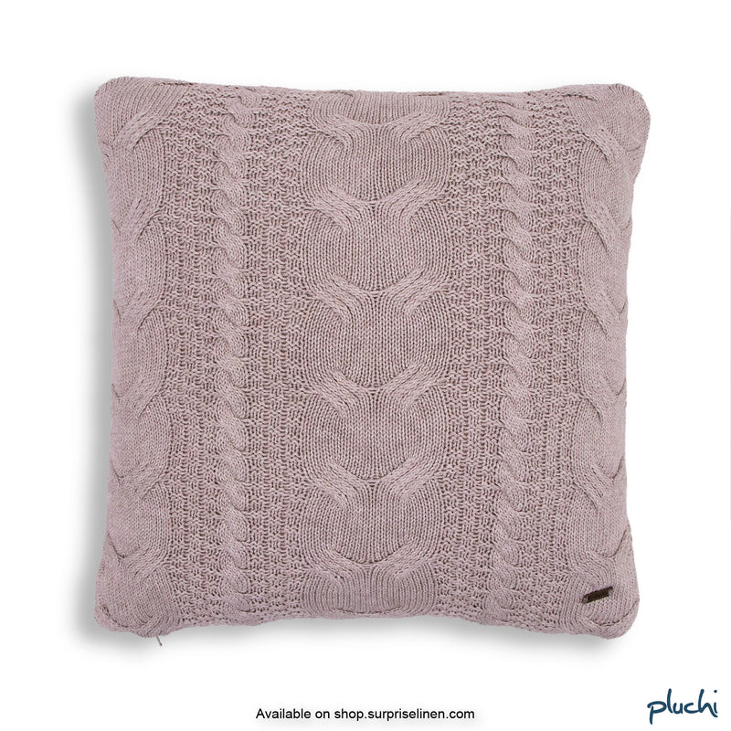 Pluchi - Classical Knitted Cushion Cover (Beige)