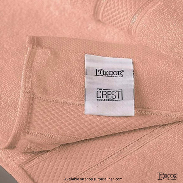 D'Decor - The Crest Collection 650 GSM Bath Towel (Peach)
