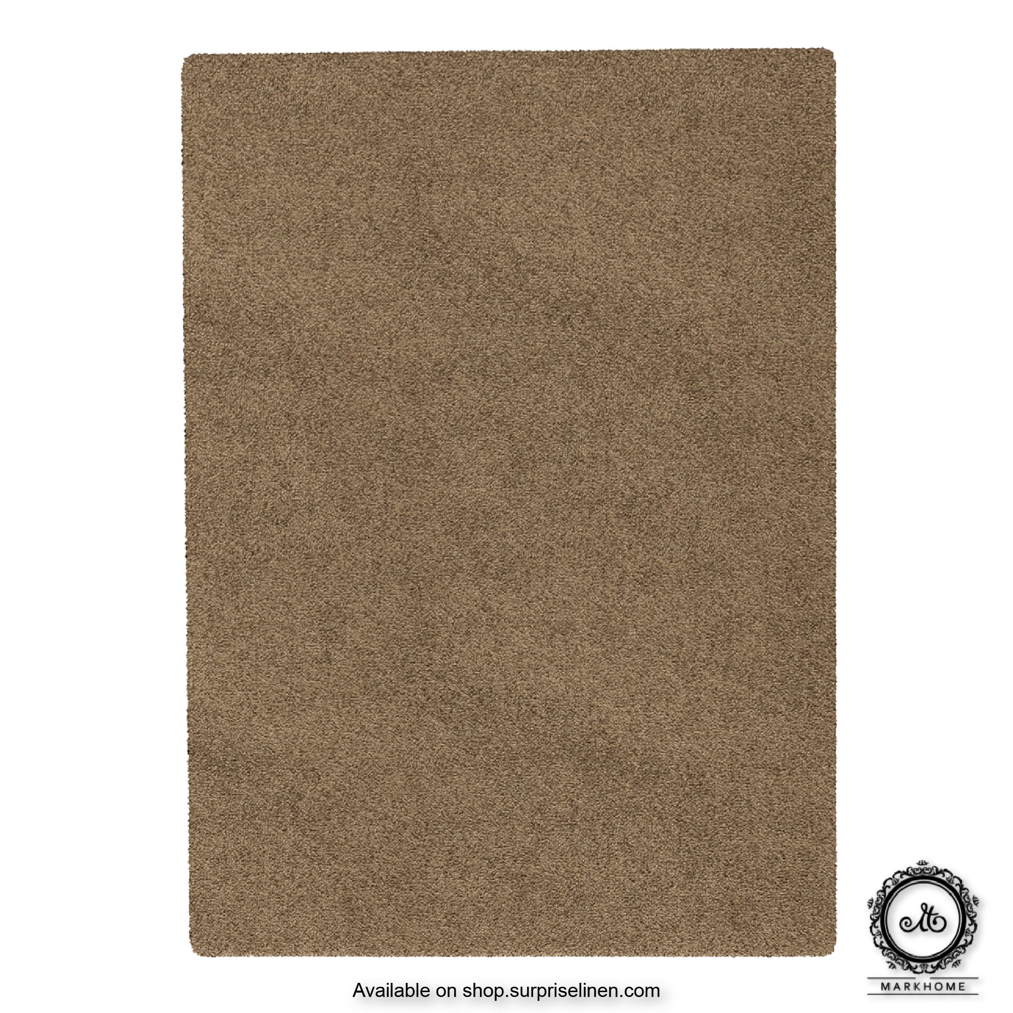 Mark Home - 100% Micro Anti Skid Durable Softness Plush Lustrous Rugs 40cm x 60cm (Beige)