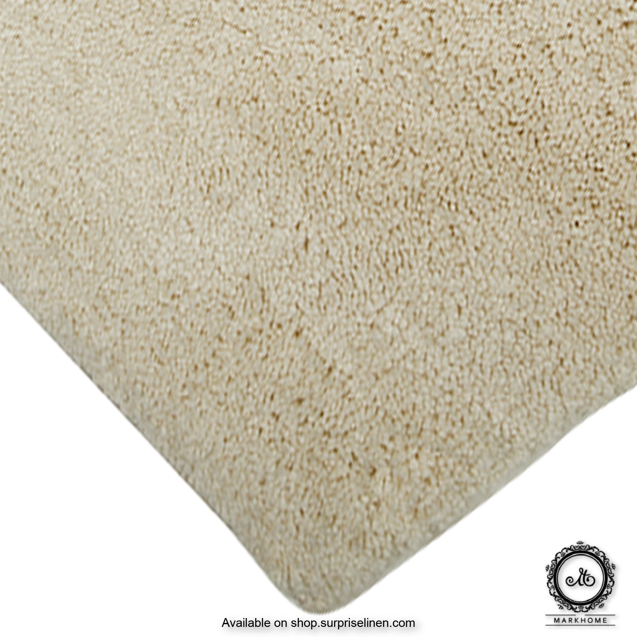 Mark Home - 100% Micro Anti Skid Durable Softness Plush Lustrous Rugs 40cm x 60cm (Ivory)