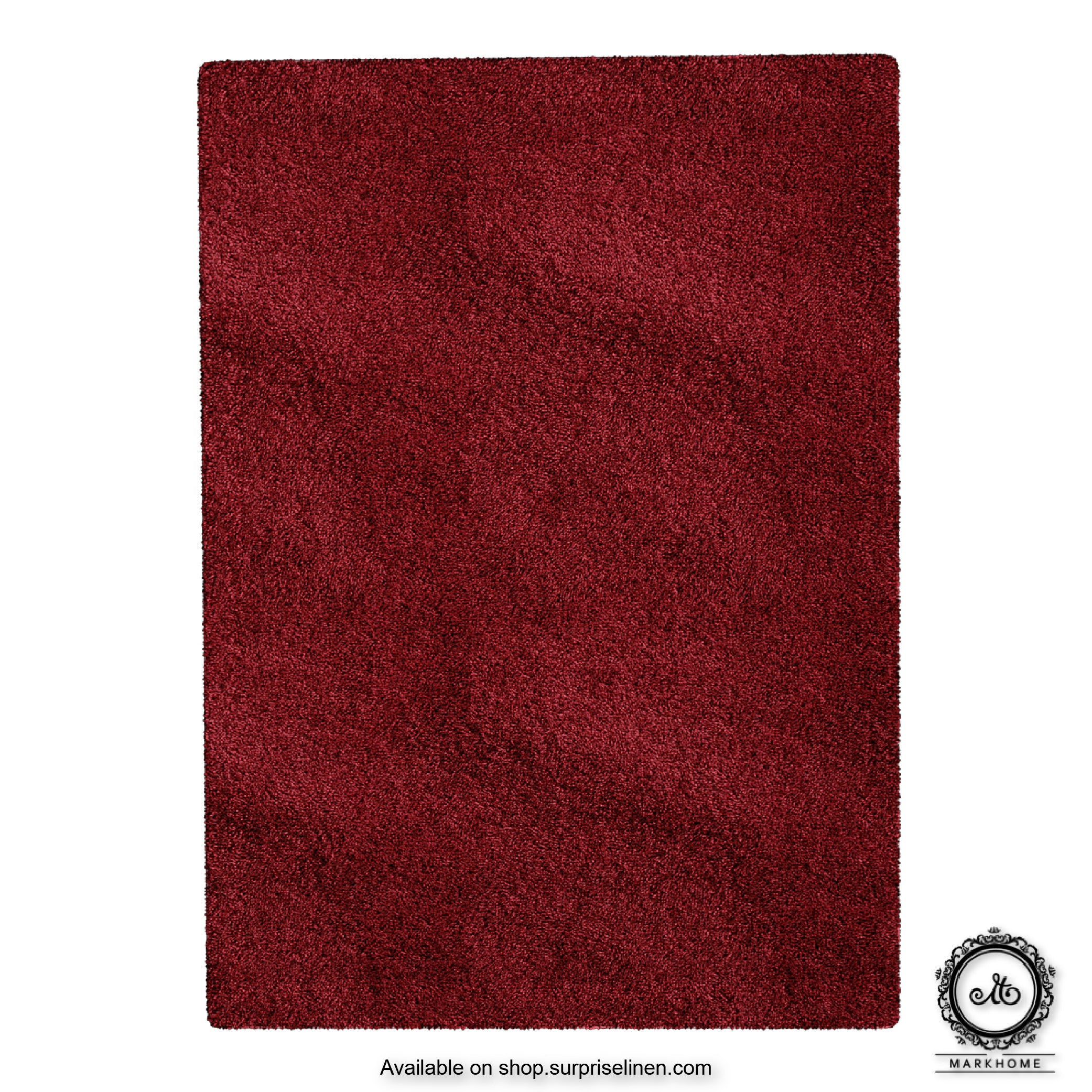 Mark Home - 100% Micro Anti Skid Durable Softness Plush Lustrous Rugs 50cm x 70cm (Maroon)