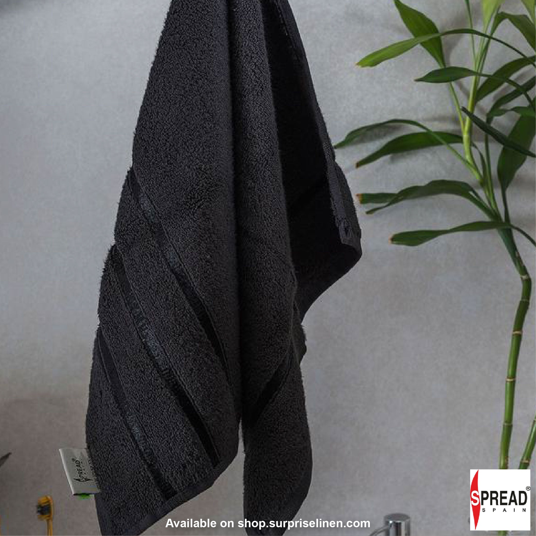 Spread Spain - Roman Bath Towels (Black)