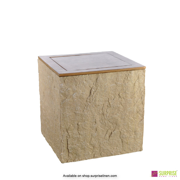 Surprise Home - Cube Dust Bin (Natural Brown)