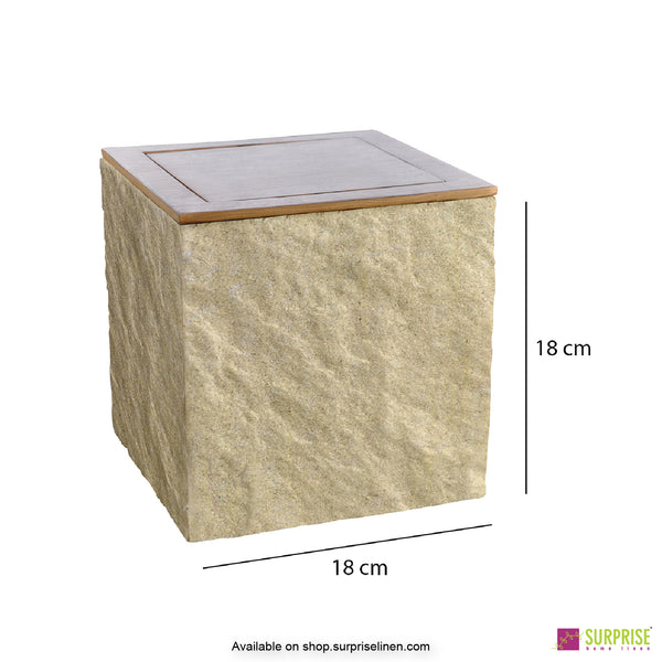 Surprise Home - Cube Dust Bin (Sand)