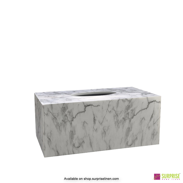 Surprise Home - Recto Tissue Box (Marble White)