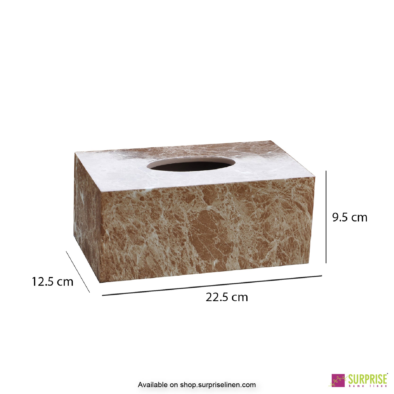 Surprise Home - Recto Tissue Box (Marble Brown)