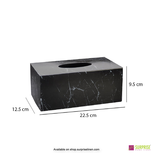 Surprise Home - Recto Tissue Box (Marble Black)