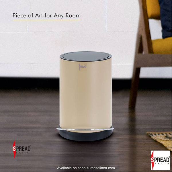 Spread Spain - Stainless Steel Dustbin 6 Litres (Sand Pedal)