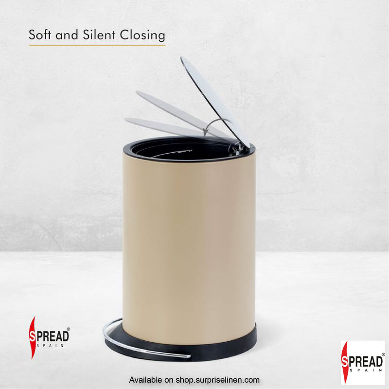 Spread Spain - Stainless Steel Dustbin 6 Litres (Sand Pedal)