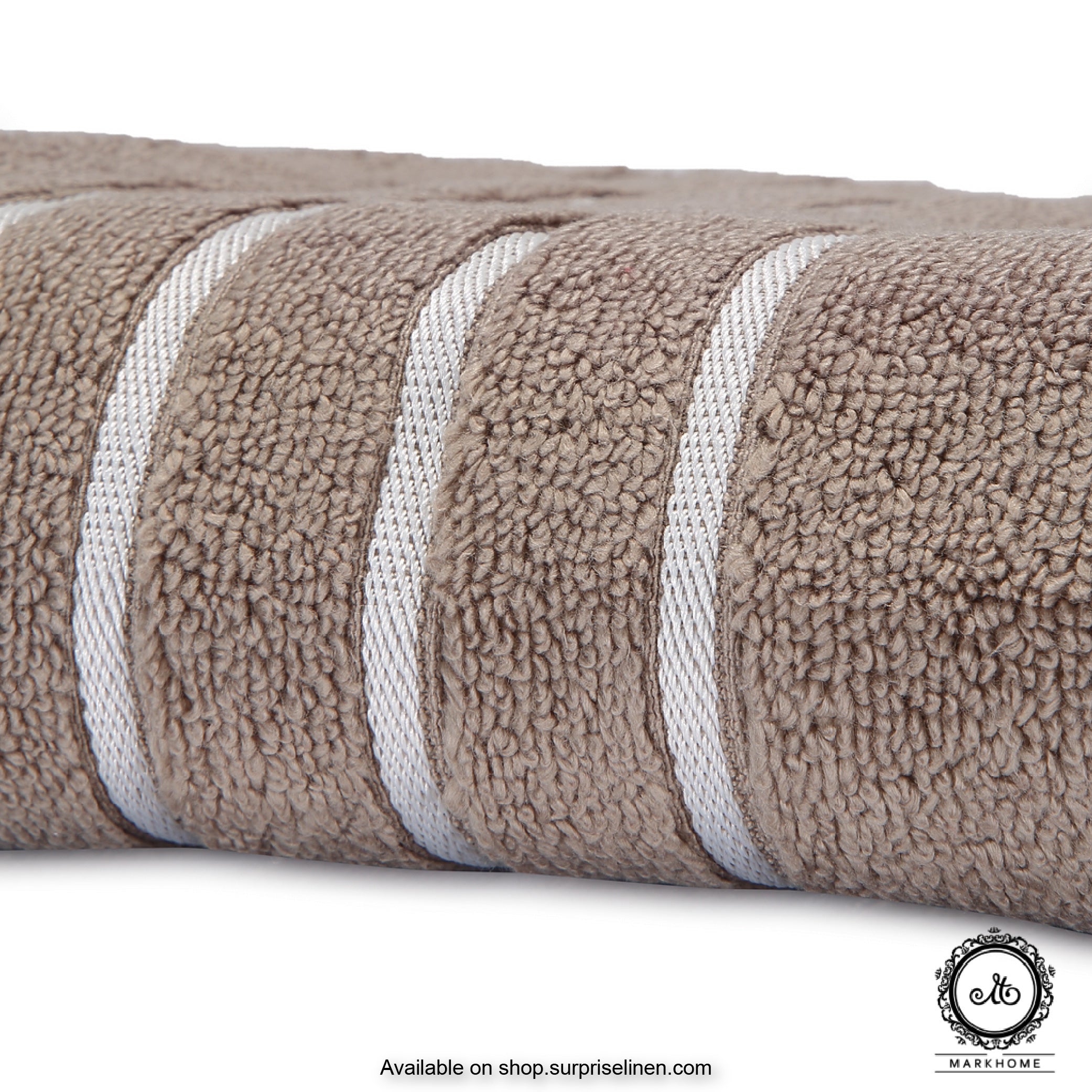 Mark Home - 100% Cotton 500 GSM Zero Twist Anti Microbial Treated Simply Soft Bath Towel (Beige)