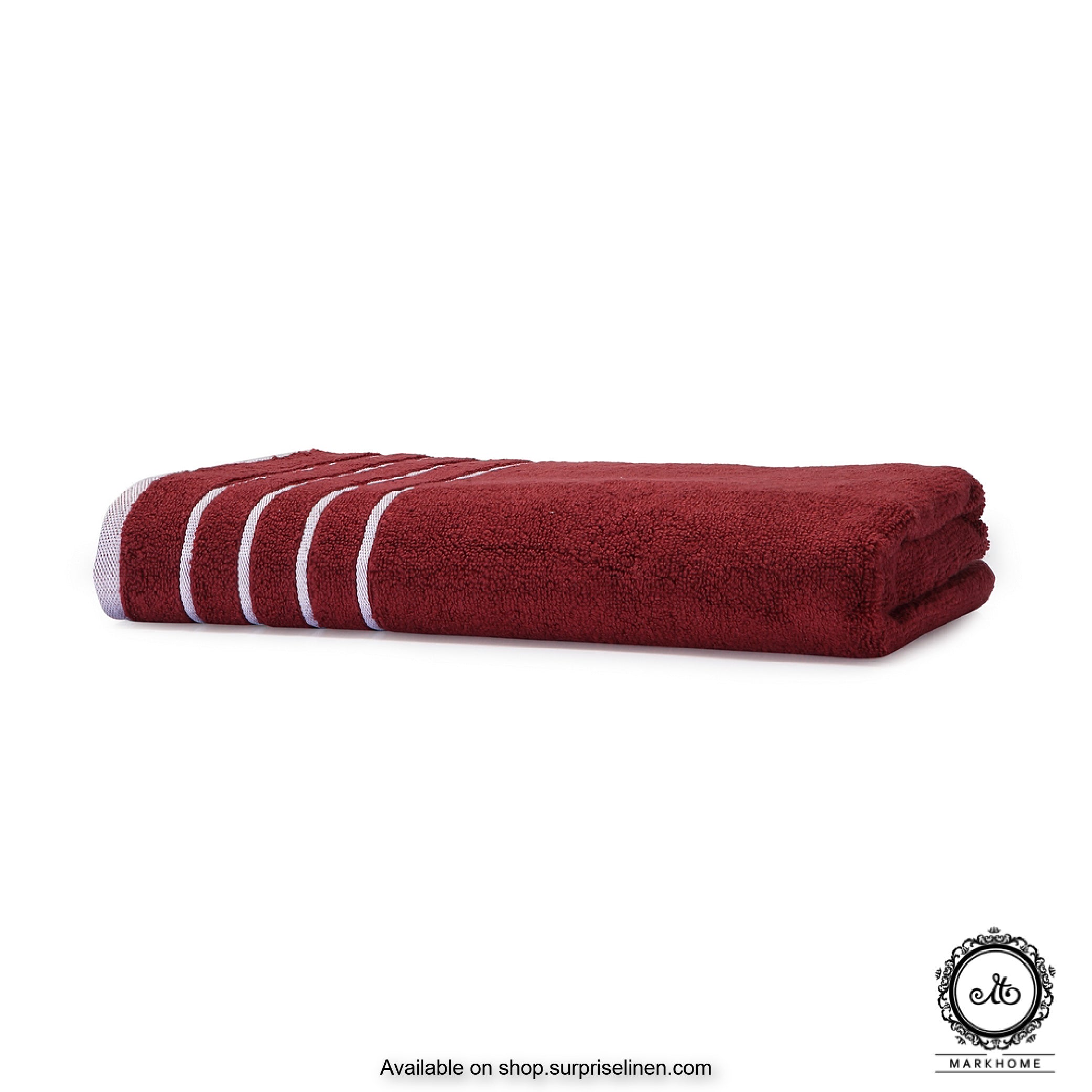 Mark Home - 100% Cotton 500 GSM Zero Twist Anti Microbial Treated Simply Soft Bath Towel (Maroon)