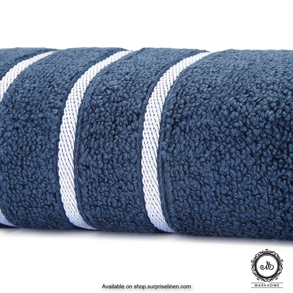 Mark Home - 100% Cotton 500 GSM Zero Twist Anti Microbial Treated Simply Soft Bath Towel (Navy)