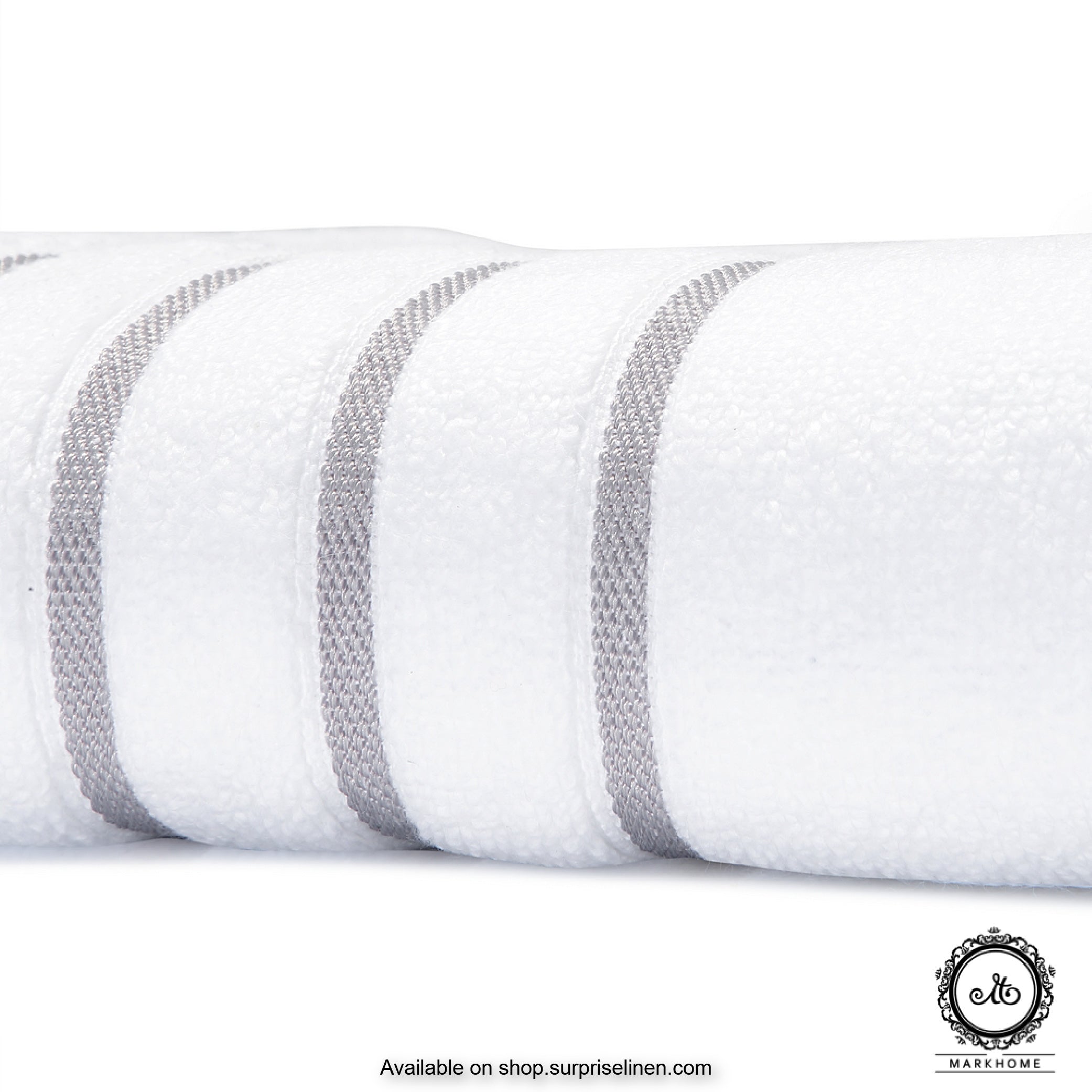 Mark Home - 100% Cotton 500 GSM Zero Twist Anti Microbial Treated Simply Soft Bath Towel (White)