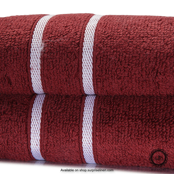 Mark Home - 100% Cotton 500 GSM Zero Twist Anti Microbial Treated Simply Soft Hand Towel (Maroon)