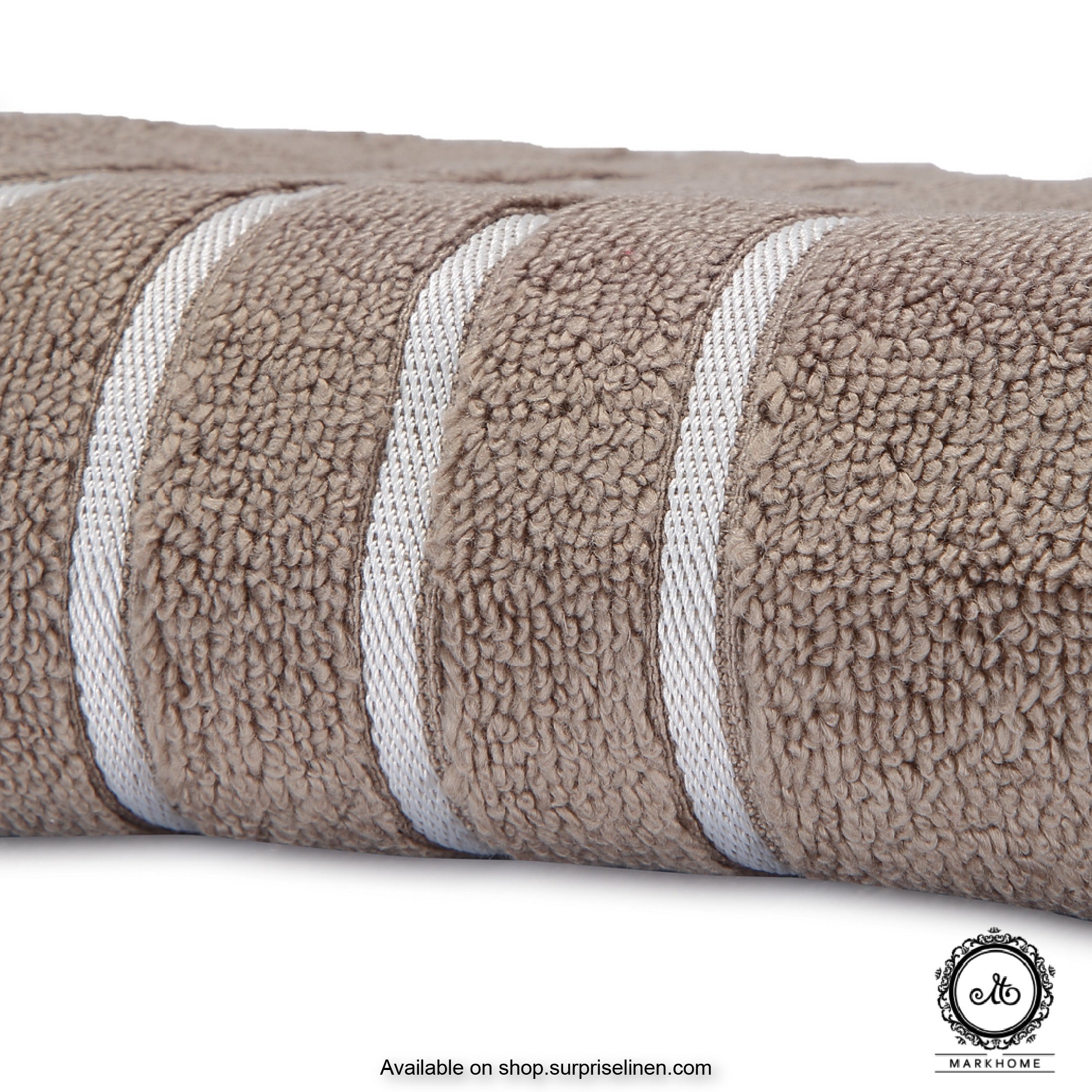 Mark Home - 100% Cotton 500 GSM Zero Twist Anti Microbial Treated Simply Soft Ladies Towel (Beige)