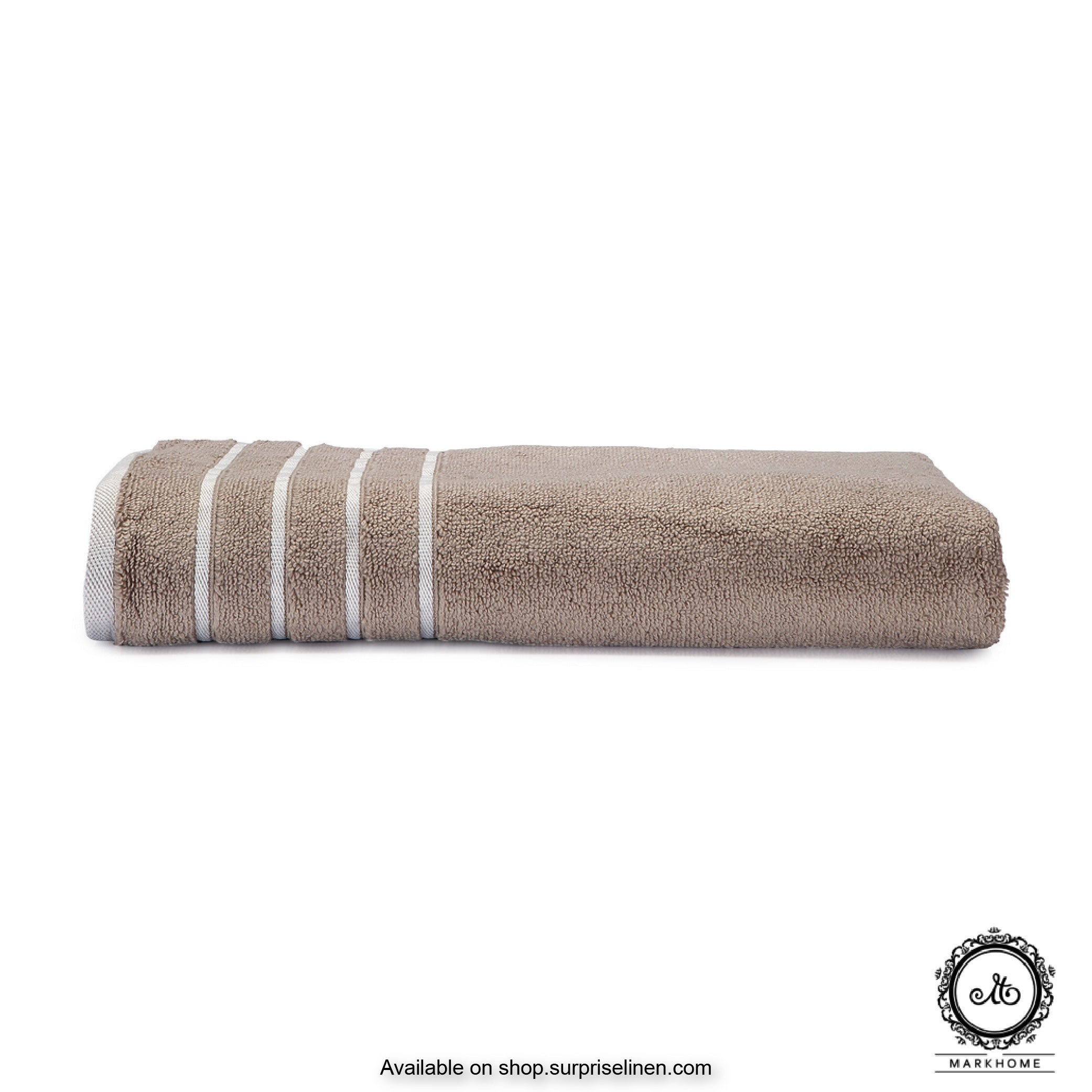 Mark Home - 100% Cotton 500 GSM Zero Twist Anti Microbial Treated Simply Soft Ladies Towel (Beige)