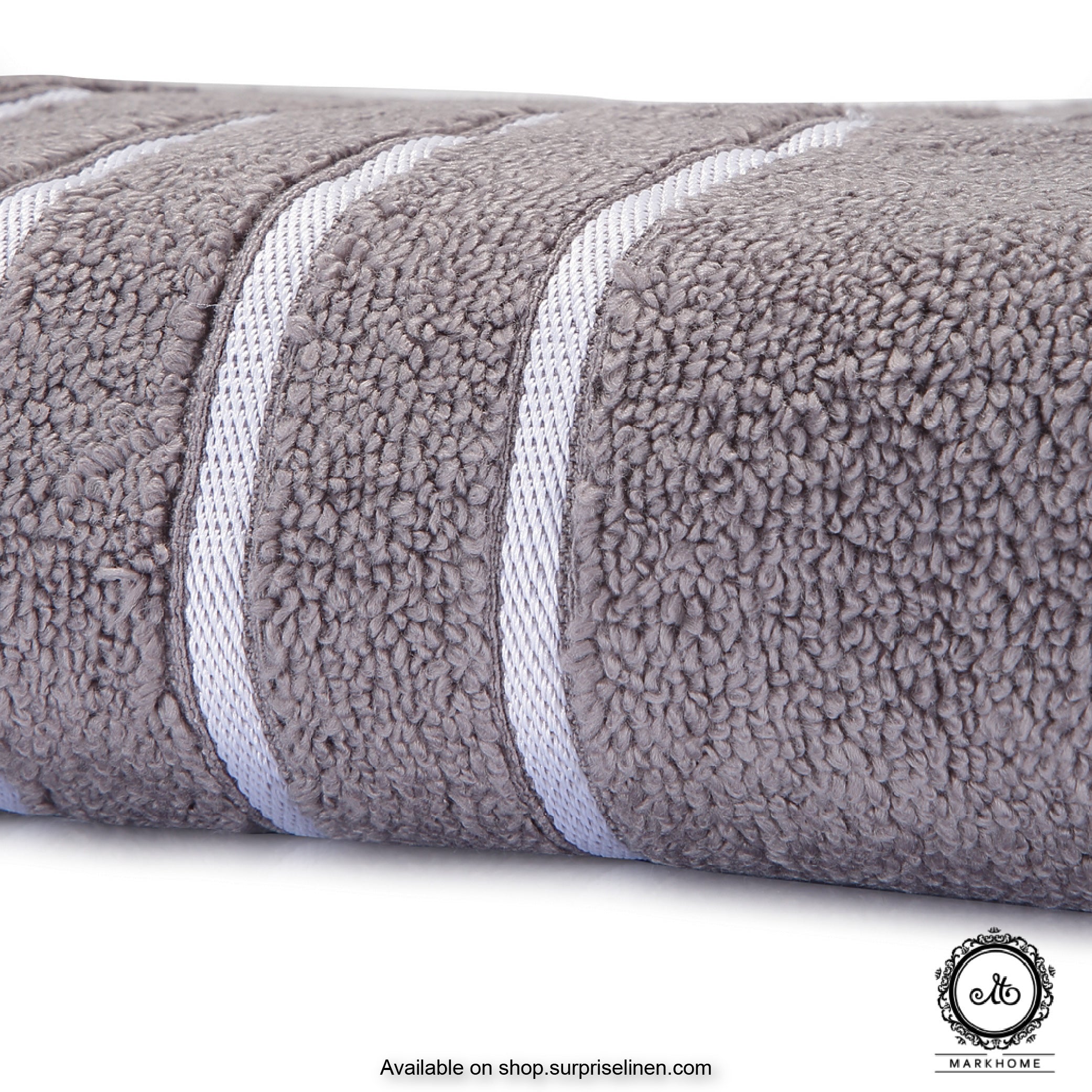 Mark Home - 100% Cotton 500 GSM Zero Twist Anti Microbial Treated Simply Soft Ladies Towel (Grey)