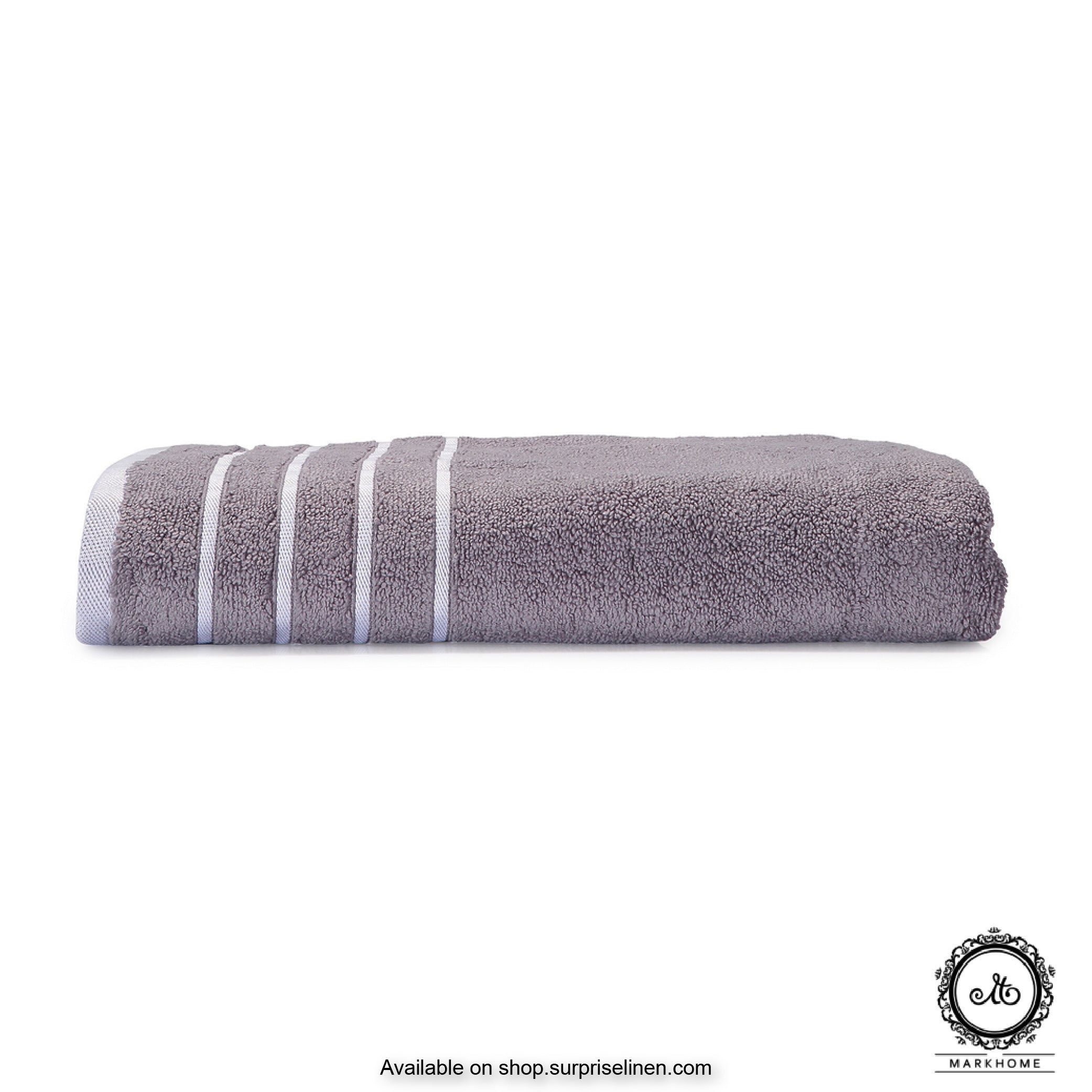 Mark Home - 100% Cotton 500 GSM Zero Twist Anti Microbial Treated Simply Soft Ladies Towel (Grey)