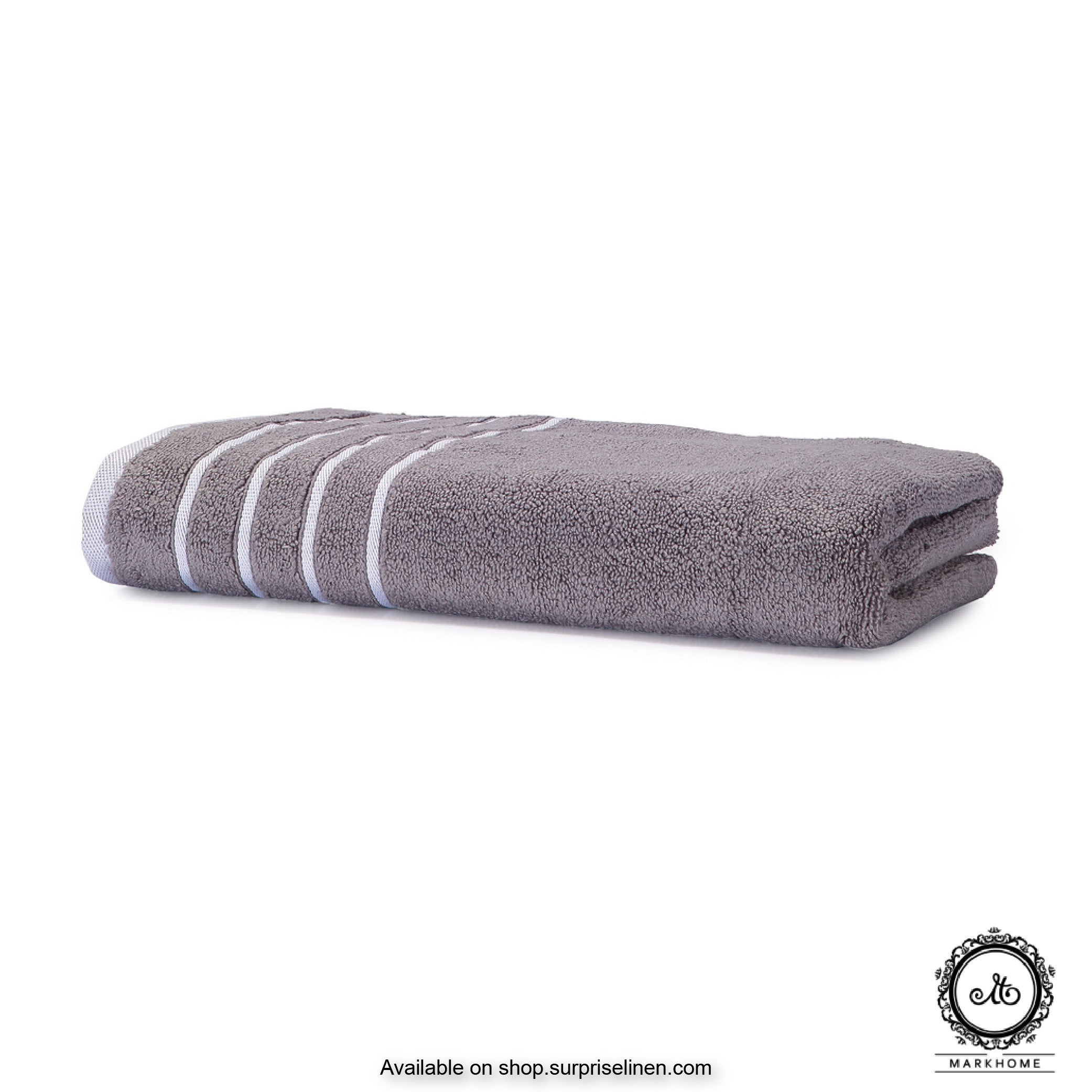 Mark Home - 100% Cotton 500 GSM Zero Twist Anti Microbial Treated Simply Soft Ladies Towel (Grey)