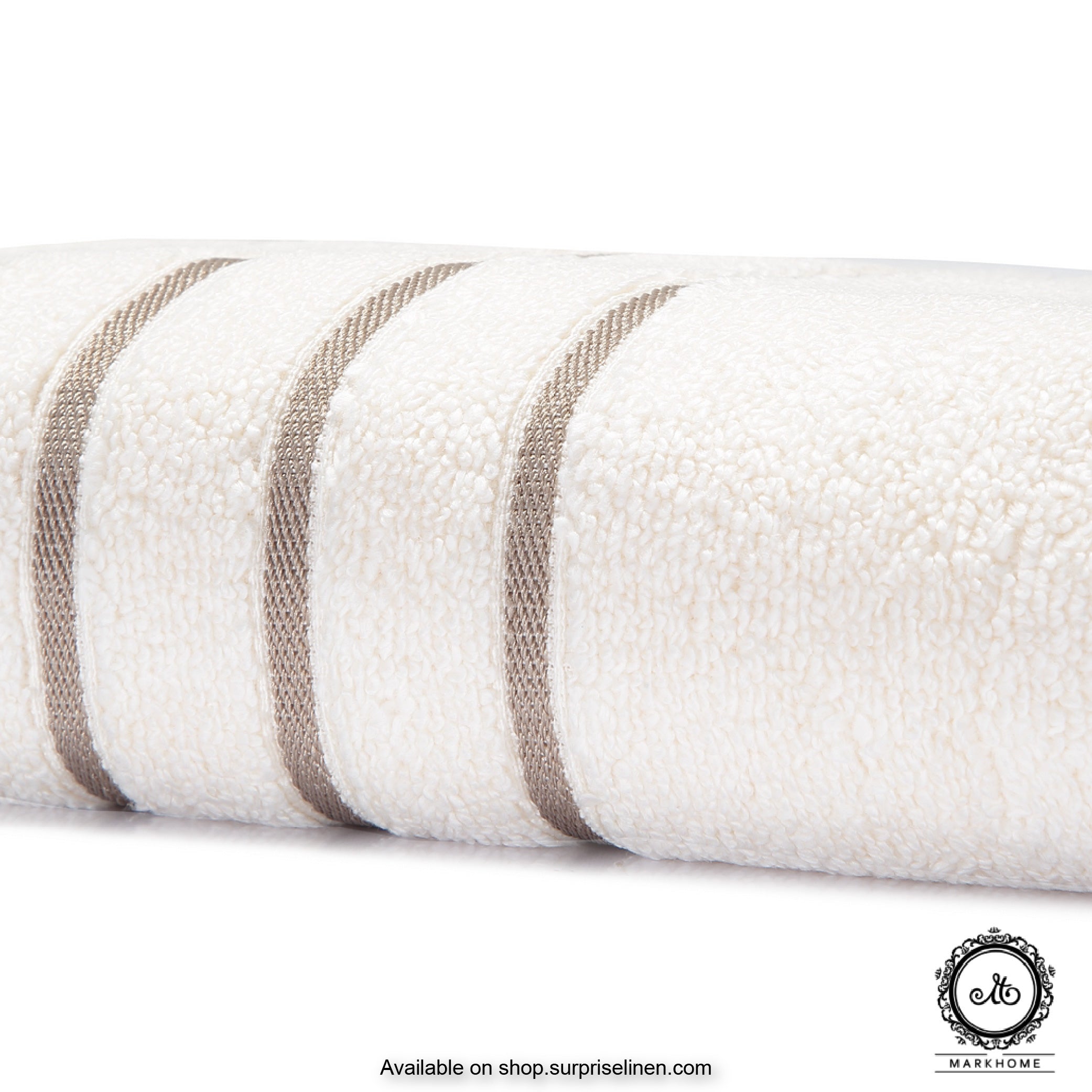 Mark Home - 100% Cotton 500 GSM Zero Twist Anti Microbial Treated Simply Soft Ladies Towel (Ivory)