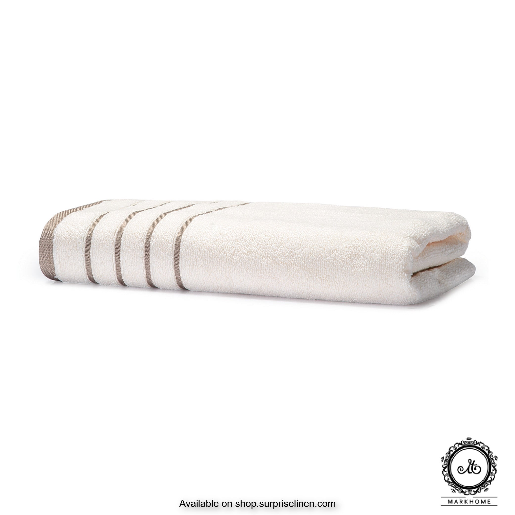 Mark Home - 100% Cotton 500 GSM Zero Twist Anti Microbial Treated Simply Soft Ladies Towel (Ivory)