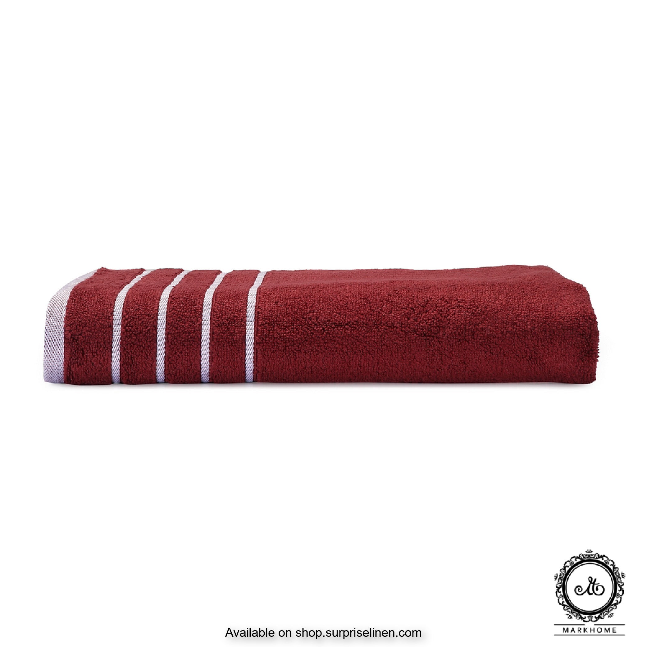 Mark Home - 100% Cotton 500 GSM Zero Twist Anti Microbial Treated Simply Soft Ladies Towel (Maroon)