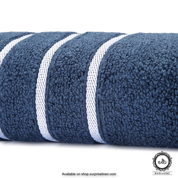 Mark Home - 100% Cotton 500 GSM Zero Twist Anti Microbial Treated Simply Soft Ladies Towel (Navy)