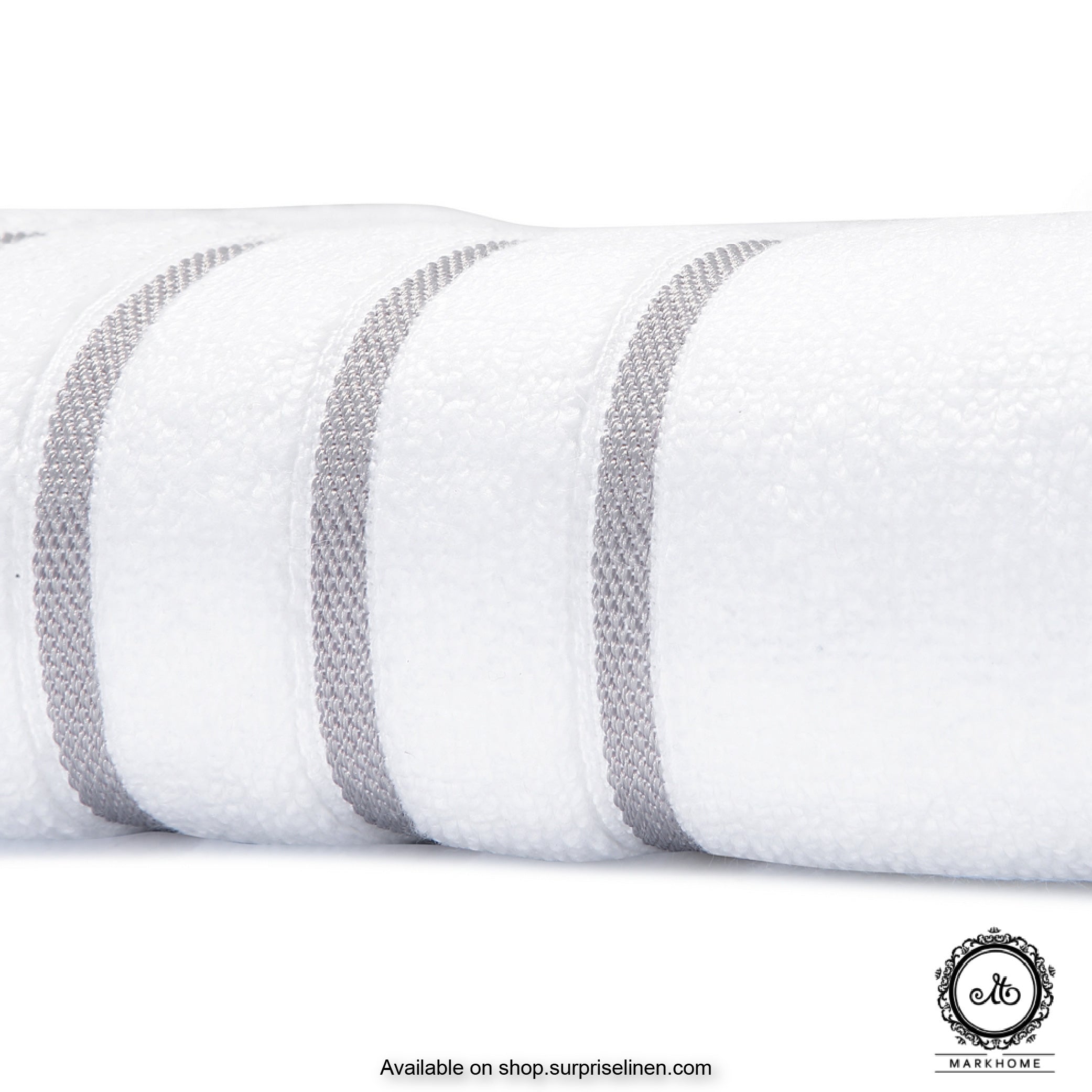 Mark Home - 100% Cotton 500 GSM Zero Twist Anti Microbial Treated Simply Soft Ladies Towel (White)