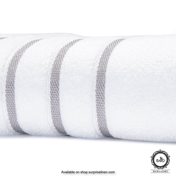 Mark Home - 100% Cotton 500 GSM Zero Twist Anti Microbial Treated Simply Soft Ladies Towel (White)