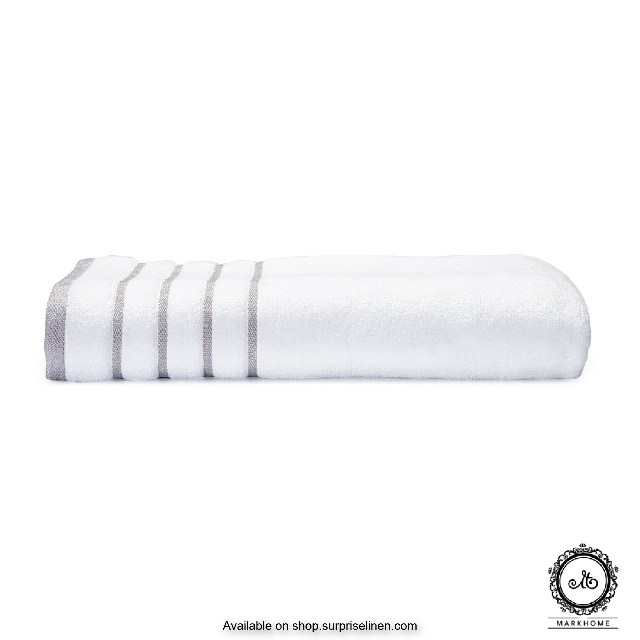 Mark Home - 100% Cotton 500 GSM Zero Twist Anti Microbial Treated Simply Soft Ladies Towel (White)