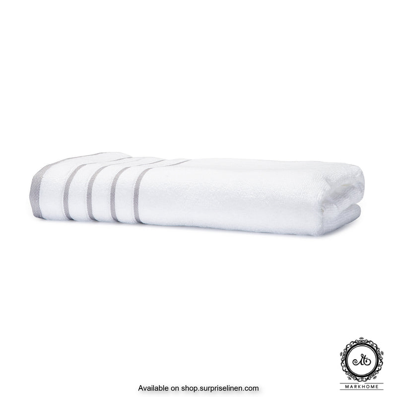 Mark Home - 100% Cotton 500 GSM Zero Twist Anti Microbial Treated Simply Soft Ladies Towel (White)