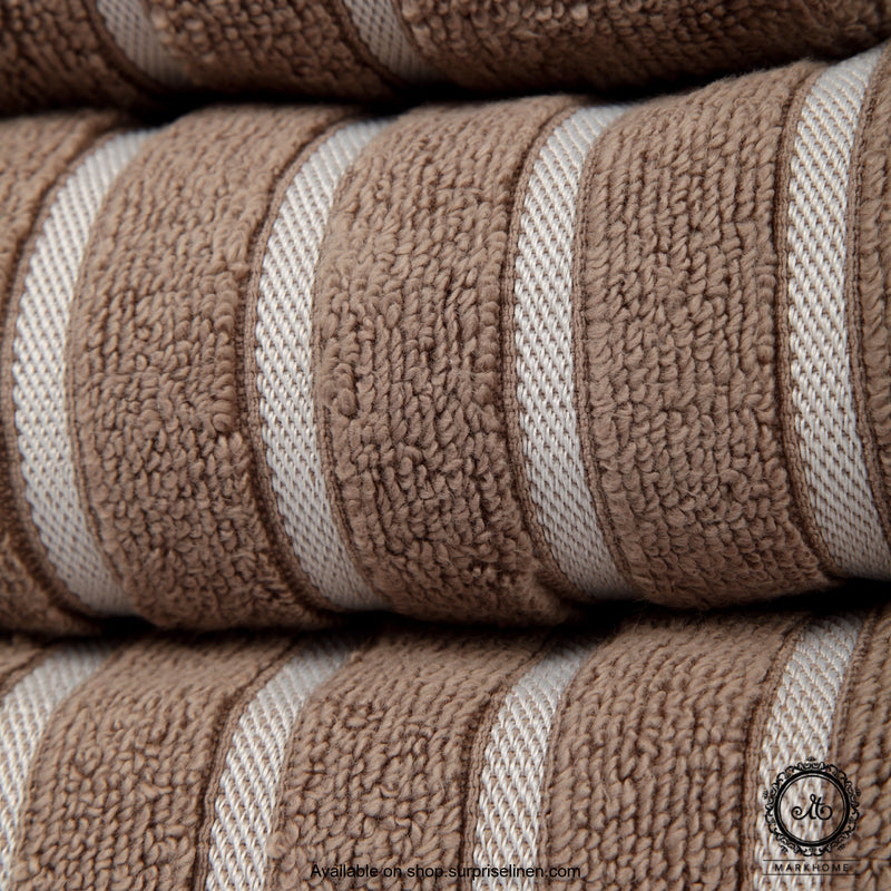 Mark Home - 100% Cotton 500 GSM Zero Twist Anti Microbial Treated Simply Soft Gift Set of 06 Pcs (Beige)