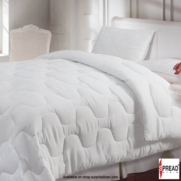 Spread Spain - TENCEL™ All Season Quilt with Microfiber, Soft and Light Weight. (White, 200 GSM) OEKO Certified Microfiber