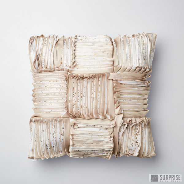 Surprise Home - Silk Pleats Cushion Covers (White)