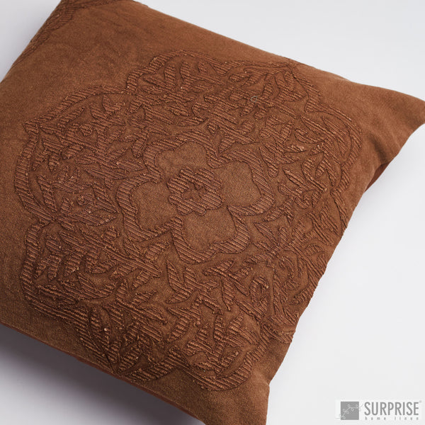 Surprise Home - Damask Stonewash Cushion Covers (Telephone Brown)