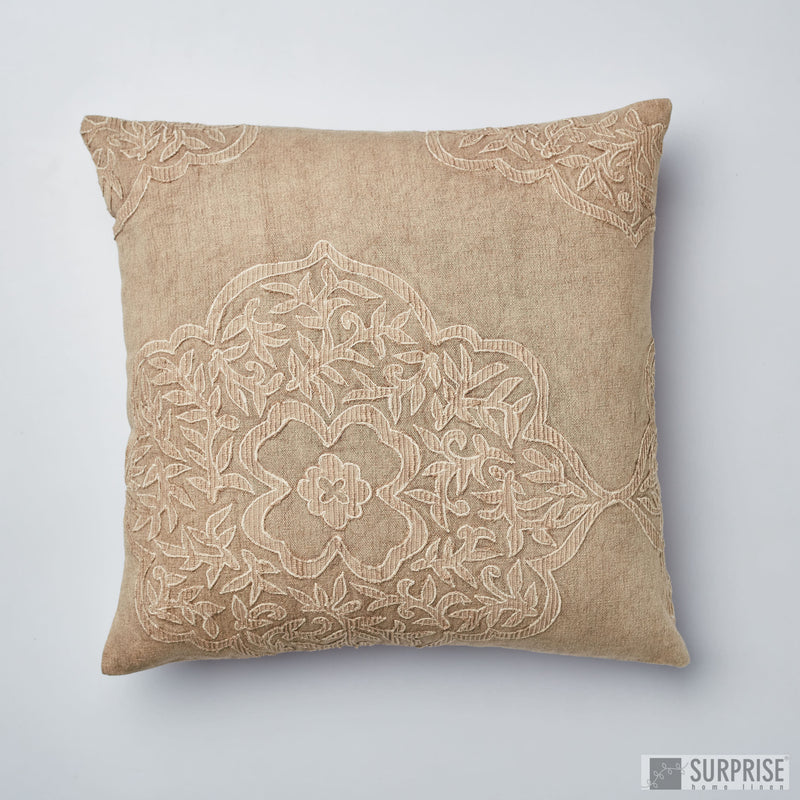 Surprise Home - Damask Stonewash Cushion Covers (Cream)