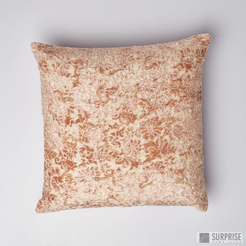 Surprise Home - Beaded Brasso Cushion Covers (Blush Pink)