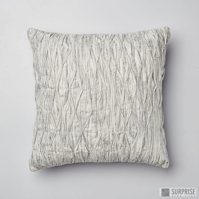 Surprise Home - Wave Textured Cushion Cover (Silver)