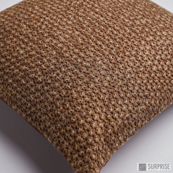 Surprise Home - Embroidered Stonewash Cushion Covers (Telephone Brown)