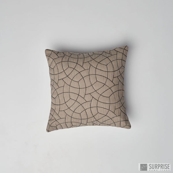 Surprise Home - Circle Trellis 30 x 30 cms Cushion Covers (Grey)