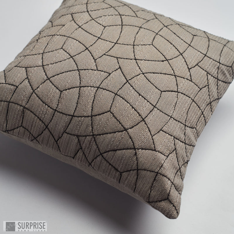 Surprise Home - Circle Trellis 30 x 30 cms Cushion Covers (Grey)