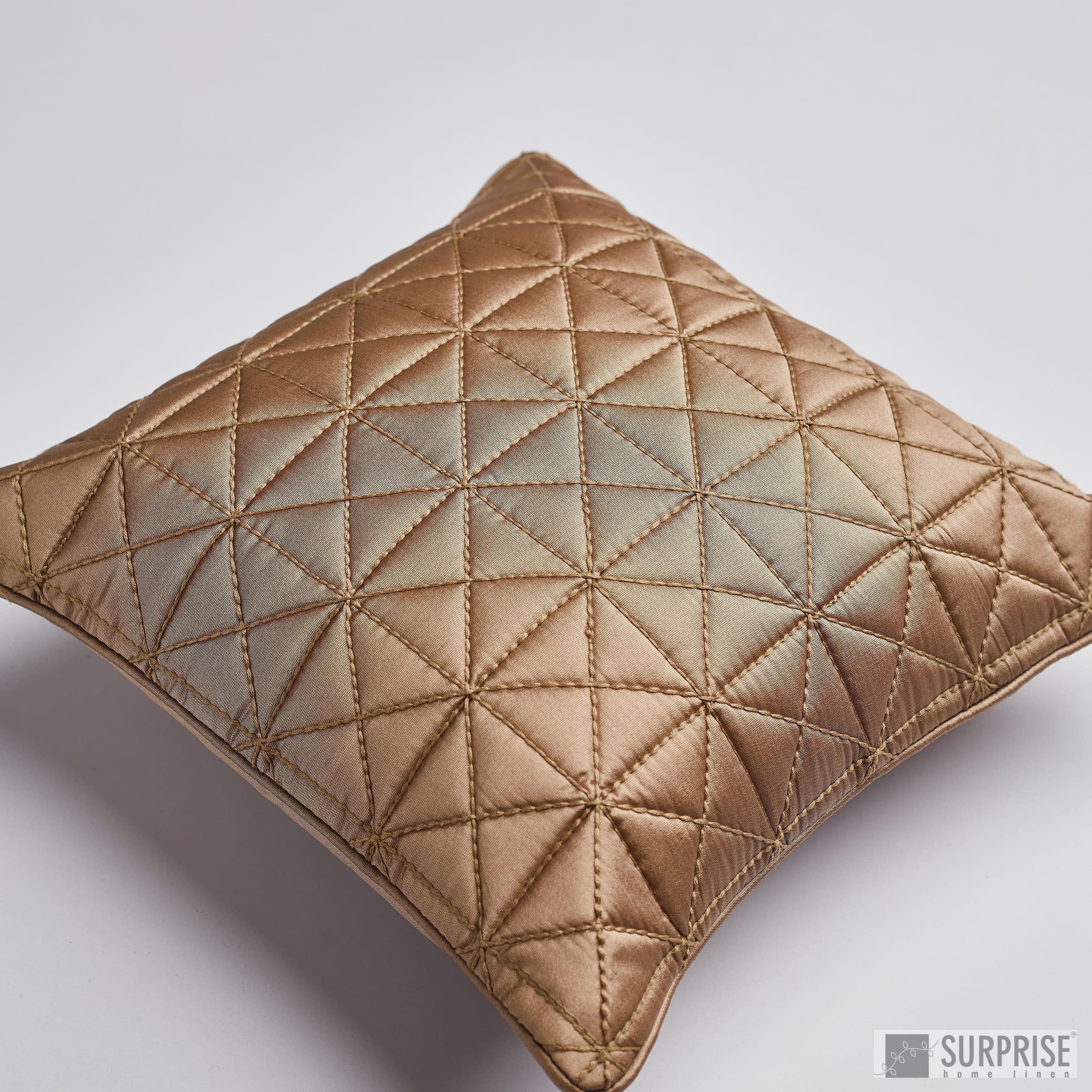 Surprise Home - Grid 40 x 40 cms Cushion Covers (Copper)