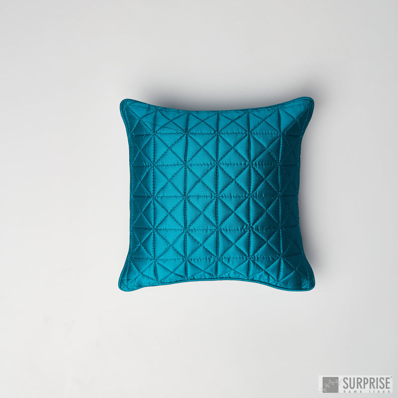 Surprise Home - Grid 30 x 30 cms Cushion Covers (Peacock Blue)