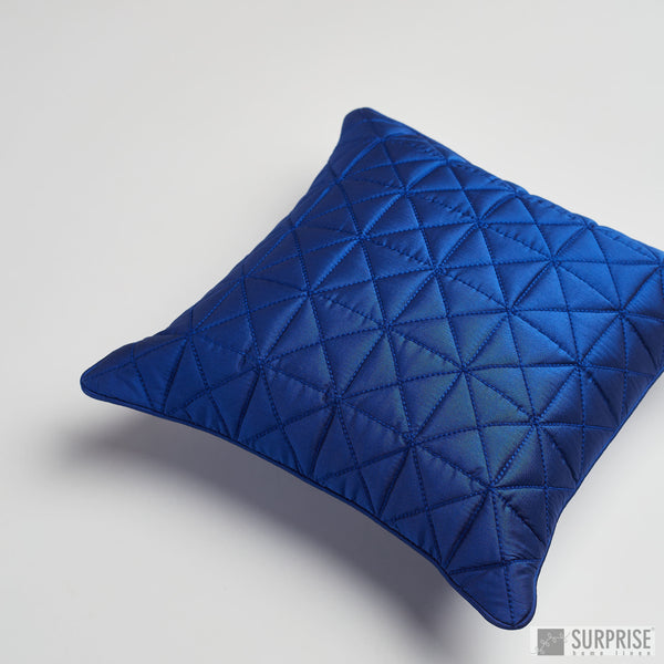 Surprise Home - Grid 30 x 30 cms Cushion Covers (Navy Blue)